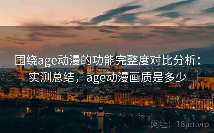 围绕age动漫的功能完整度对比分析：实测总结，age动漫画质是多少