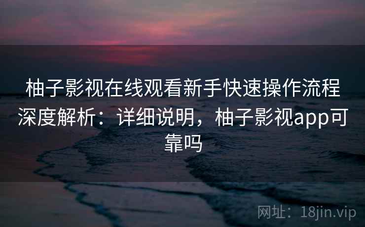 柚子影视在线观看新手快速操作流程深度解析：详细说明，柚子影视app可靠吗